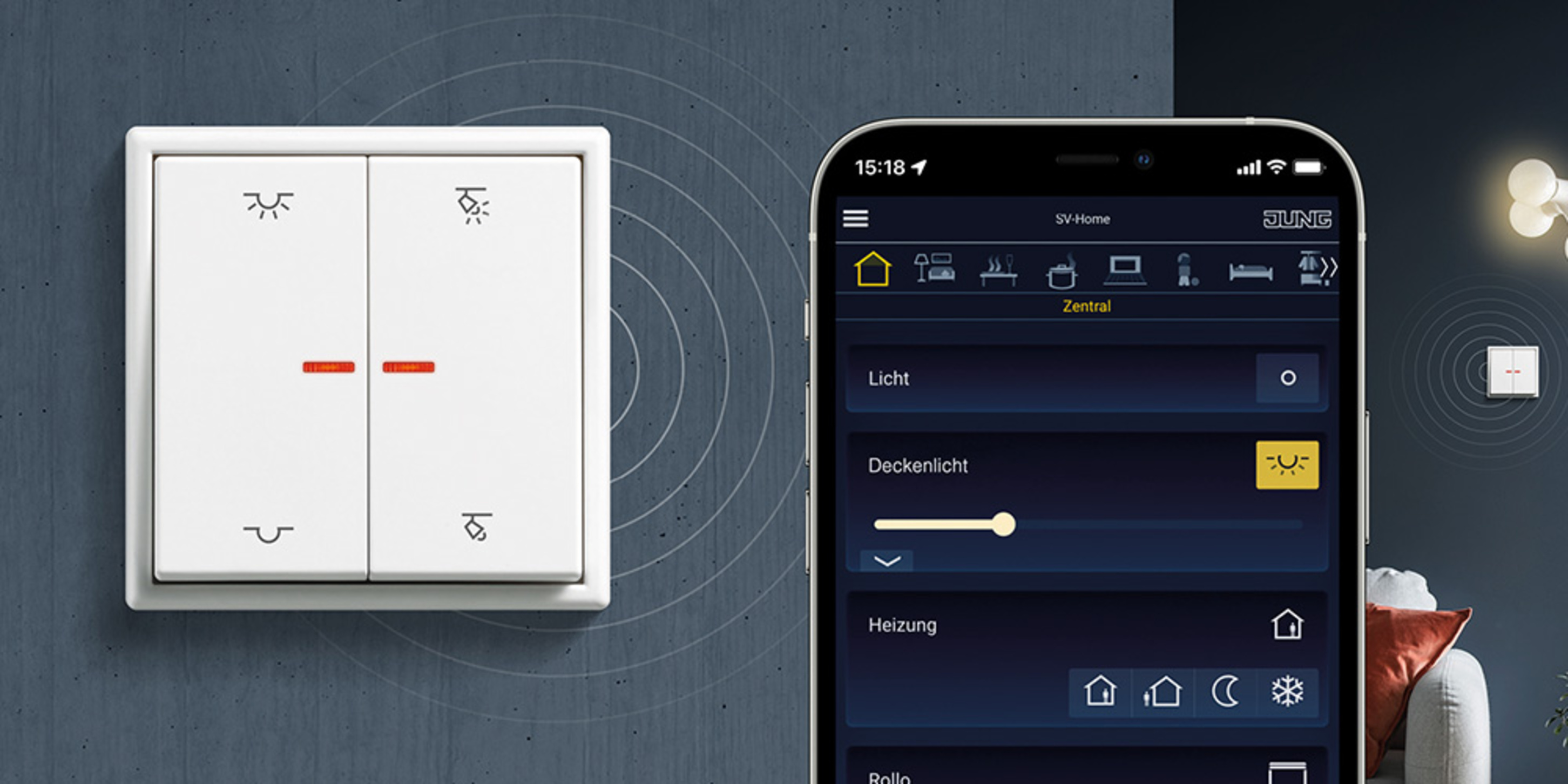 KNX RF Taster bei Novus Elektrotechnik GmbH in Schöneck